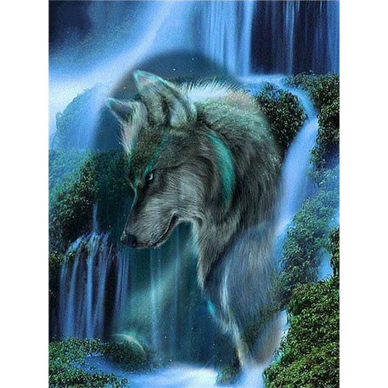 Wolf DIY 5D Diamant Malerei volle Runde Strass Gemälde Tier Diamant Stickerei Kreuzstich Mosaik Home Decor