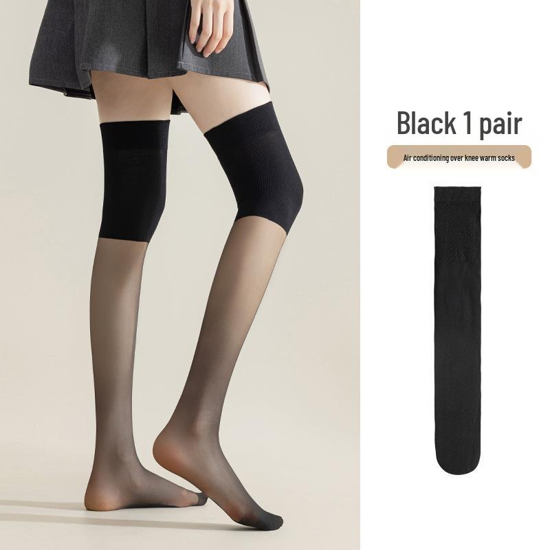Women's Summer Knee Support Stockings: Anti-snag, Durable, Over-the-Knee, Cold Protection, Skin-Beautifying, Thin Air Conditioning Socks