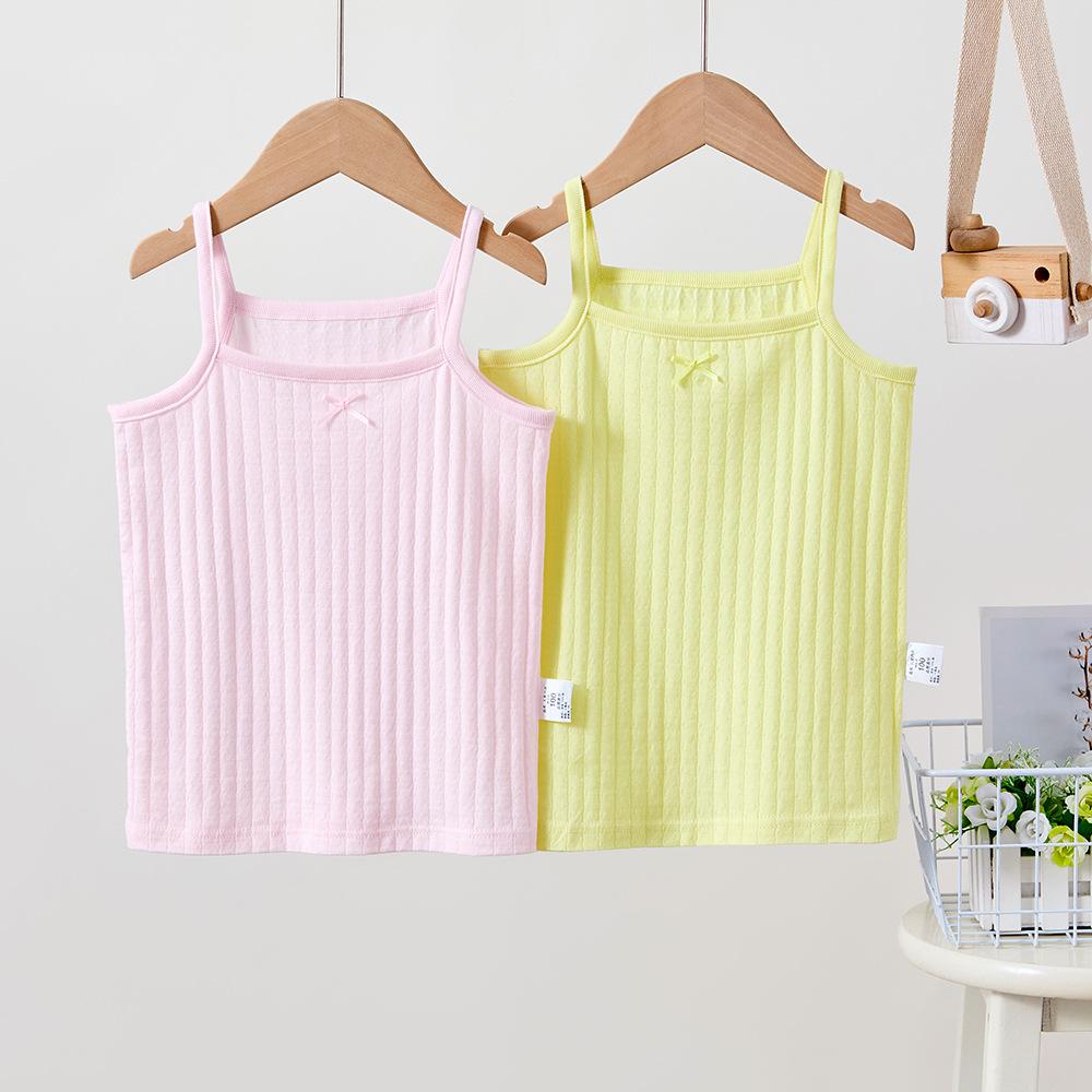 2 Stück Mädchen Achselhemd 2 bis 12 Jahre Weiß Mädchen Basic Tank Sporttops Multipack Mädchen Unterwäsche Sets