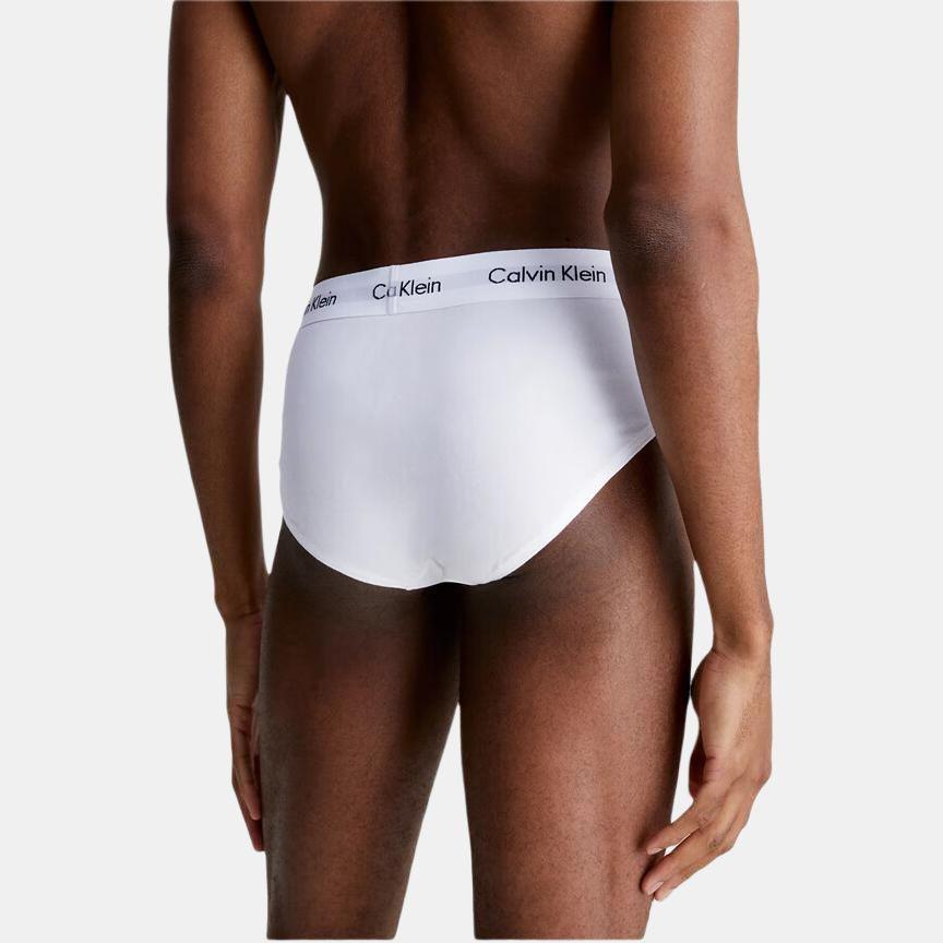 Calvin Klein Letter Waistband Lightweight Breathable Fitted Triangle Underwear Men Underwear White U2661G-100
