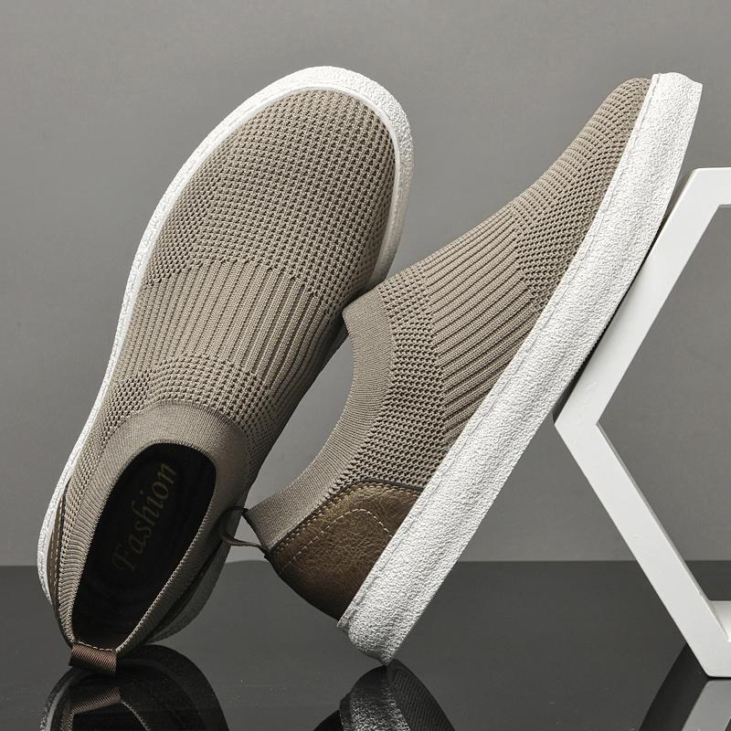 Summer Casual Men Shoes Business Mesh Dress Shoes Breathable Men Sneakers Hot Sale Soft Slip On Flats Lightweight Man Moccasins