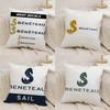 BBeneteauS YYachts Cushion Cover Silky Short Plush DoubleSided Printed Pillow Case for Sofa All Seasons Home Decor Gift