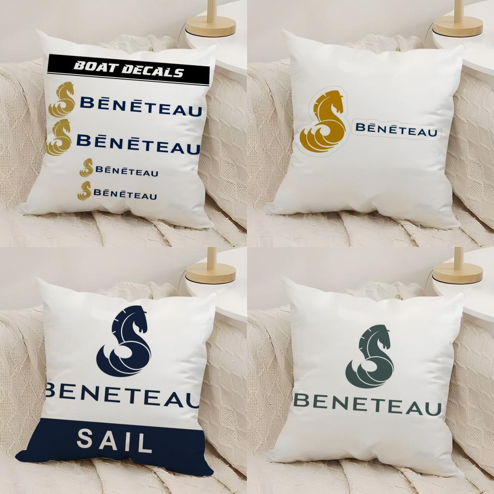 BBeneteauS YYachts Cushion Cover Silky Short Plush DoubleSided Printed Pillow Case for Sofa All Seasons Home Decor Gift