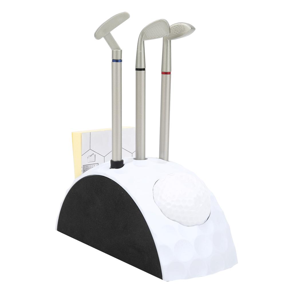 Desktop Small Golf Putter Pen Holding Stand Decoration Golf Pen Set with 3Pcs Pens