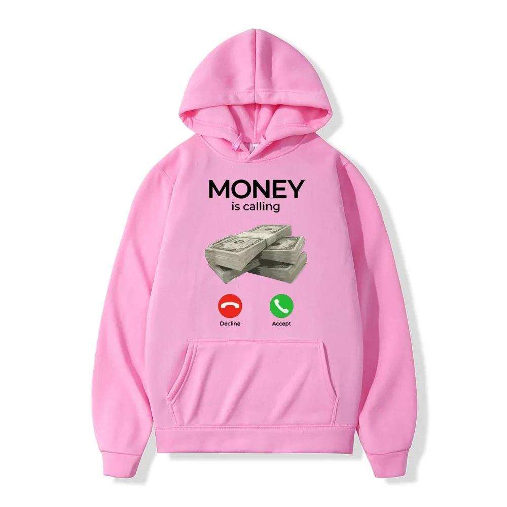 Autumn Winter Man Hoodies Money Is Calling Cash Print Hoodie Men Women Sweatshirt Print Unisex Streetwear Tops Clothes