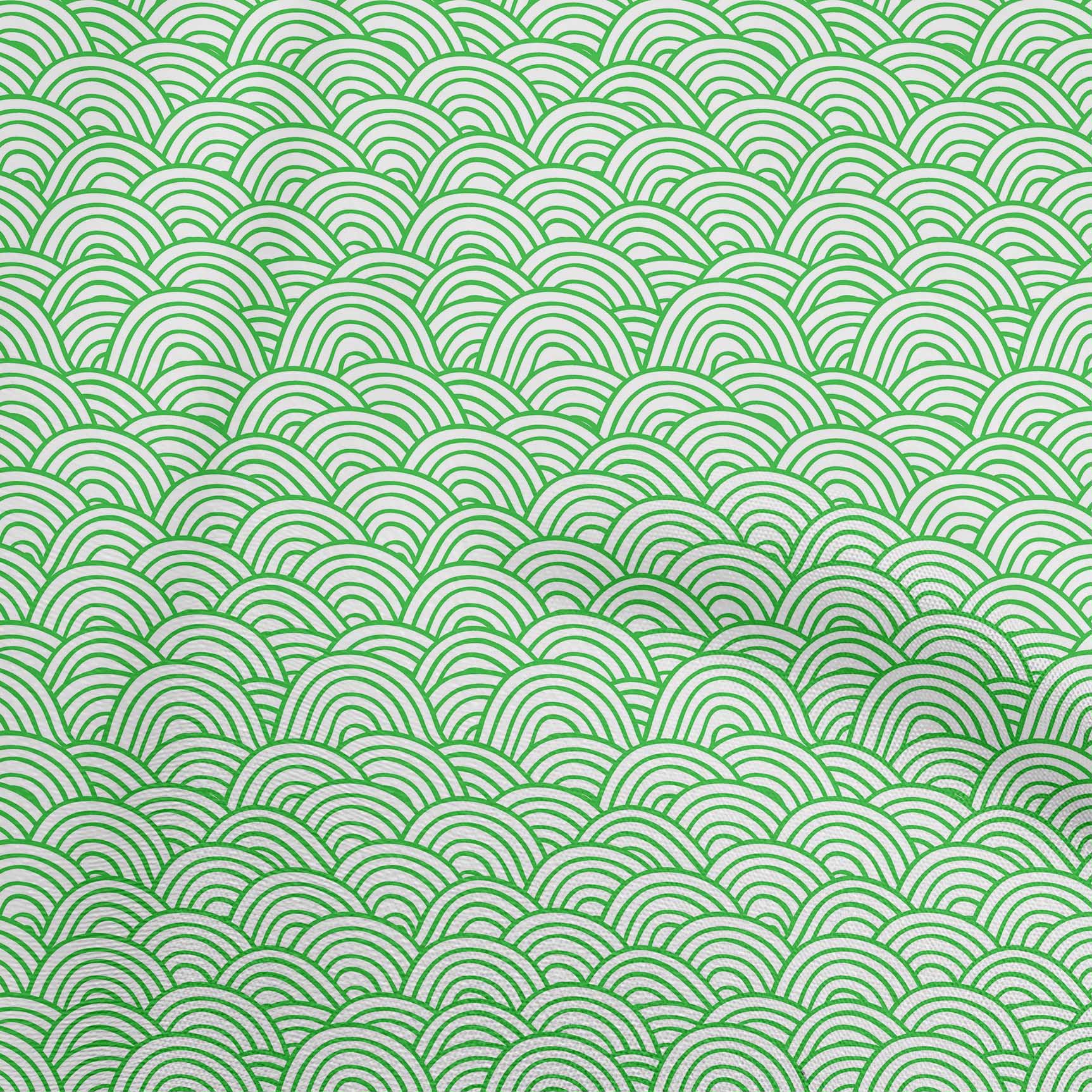 

oneOone Cotton Flex Black Fabric Asian Traditional Japanese Fabric For Sewing Printed Craft Fabric By The Yard 40 Inch 42 Inch Wide - Viscose Chiffon зелений