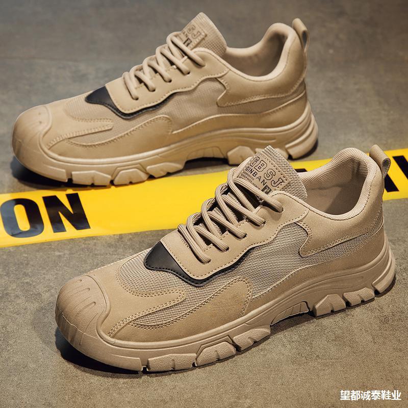 Men's Spring New Mesh Thick-soled Light and Breathable Fashion Breathable Labor Insurance Shoes Wear-resistant Men's Shoes