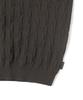 THISISNEVERTHAT Cable Knit Zip Polo Brown