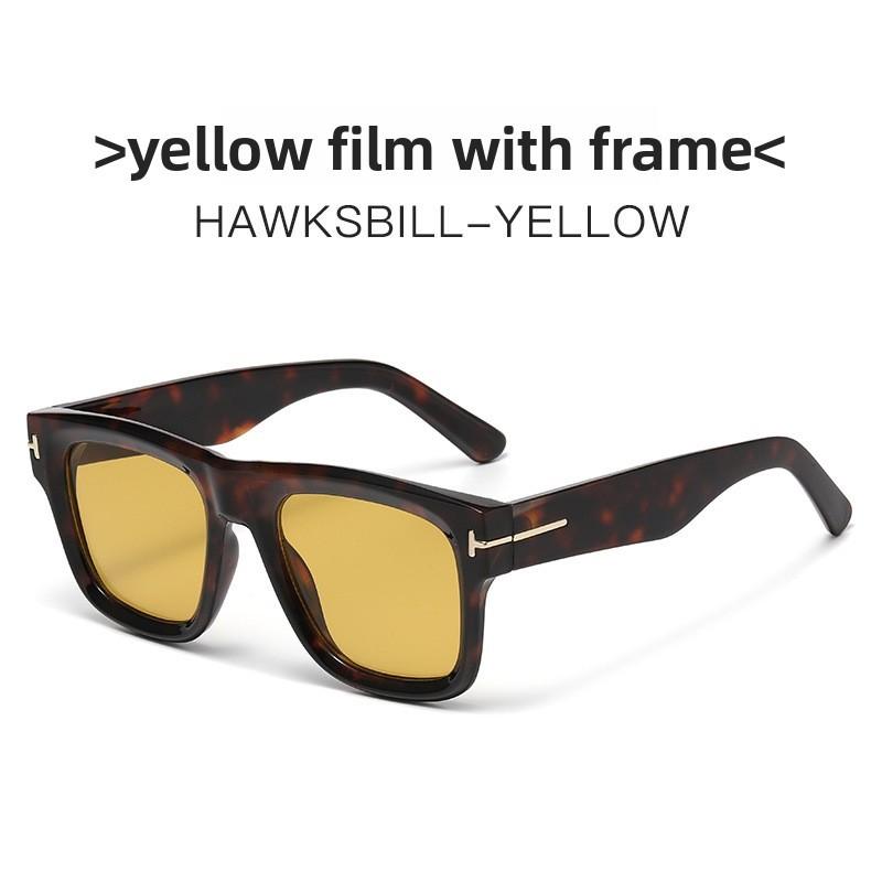T Bar Fashion Pilot Sunglasses With Amber Lenses And Uv Protection For Casual Wear