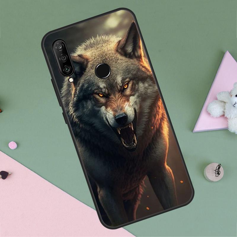 Angry Wolf For Huawei P20 P40 Lite P60 P30 Pro Nova 5T 9 10 SE 12s 12i 11i Y90 Y70 Y60 Y61 Y72 Y91 Case