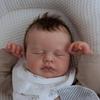 19 Inch Reborn Baby Sleeping Doll LOULOU Silicone Emulation Dolls for Kids Bath Accompany Playmate Toy Child Birthday Gift