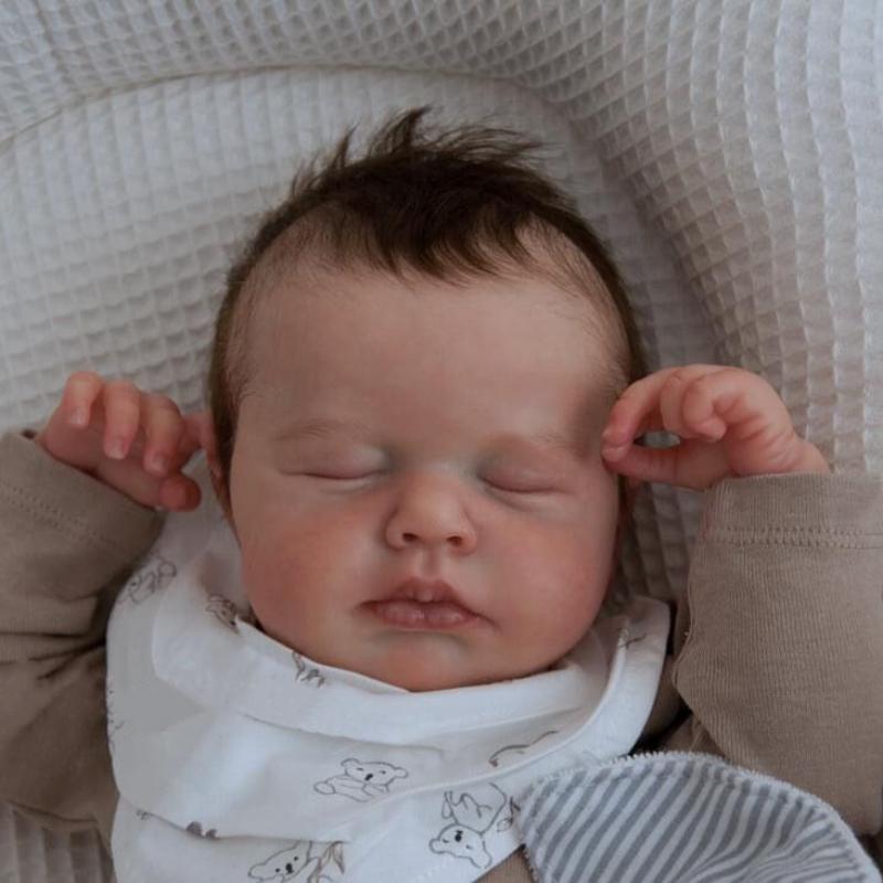 19 Inch Reborn Baby Sleeping Doll LOULOU Silicone Emulation Dolls for Kids Bath Accompany Playmate Toy Child Birthday Gift