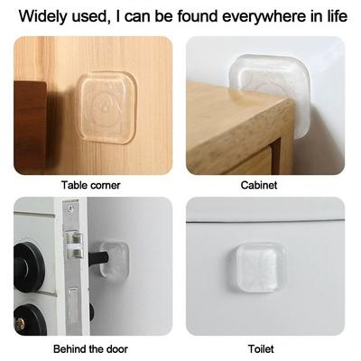 Guard Silicone Door Stopper Self Adhesive Waterable Wall Protector Transparent Door Handle Bumpers Home