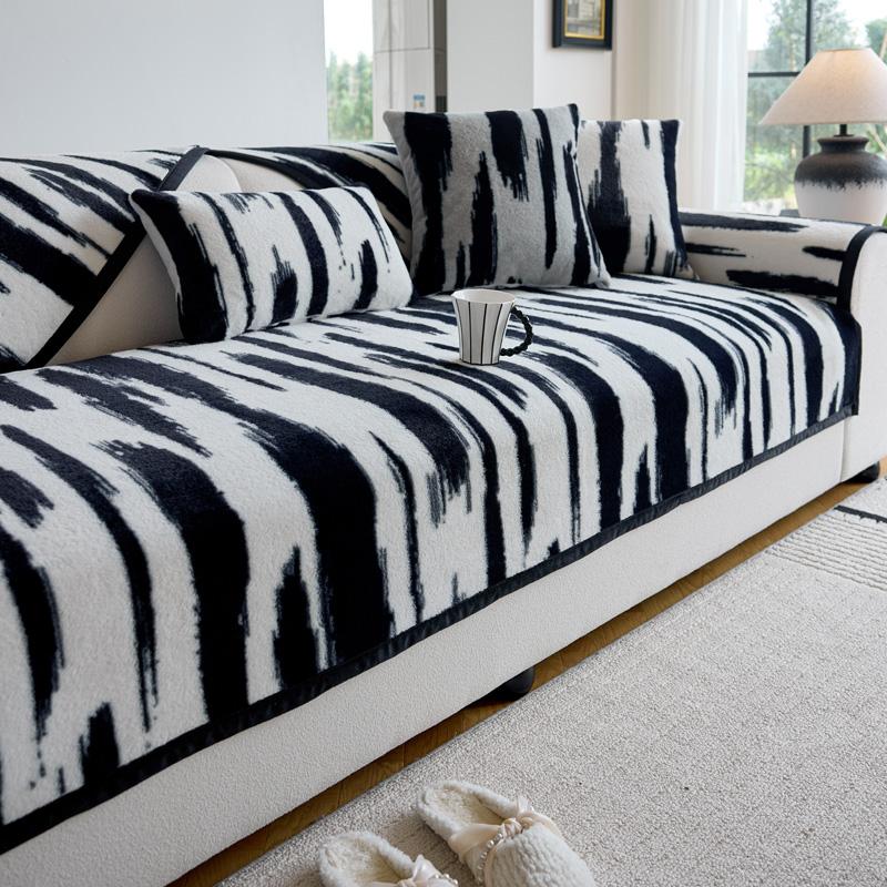 Thicken Rabbit Plush Sofa Covers Luxury Non-slip Soft Couch Cushion Slipcovers High Quality Universal Sofa Towel for Living Room