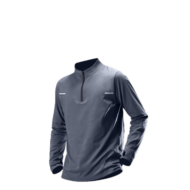 Men's Winter Quick-Dry Long Sleeve Base Layer: Slightly Fluffy for Skiing, Running, Fitness & Sports