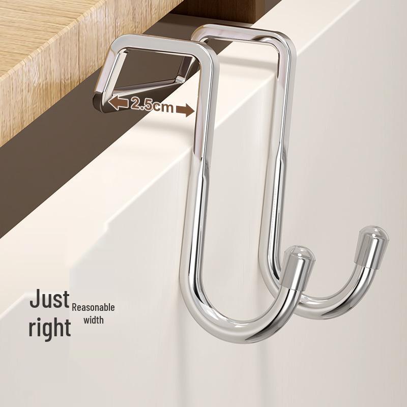 S-förmige Haken aus Edelstahl: Stanzfreie Mehrzweck-Hängehaken für Küche, Bad und Wohnheim.