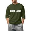Men's fashionable casual round-neck three-quarter sleeve top T-shirt