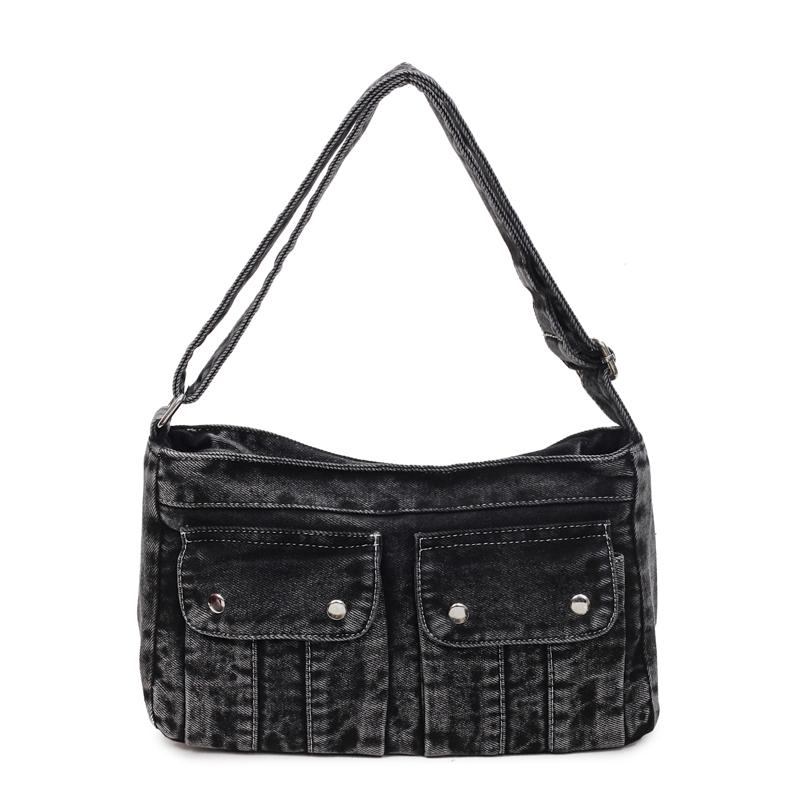 Women's Messenger Bag Large Capacity Messenger Bag Vintage Denim Bag