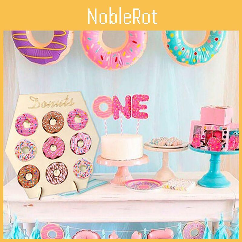 Elegant Wooden Donut Wall Display Stand For Wedding And Birthday Parties