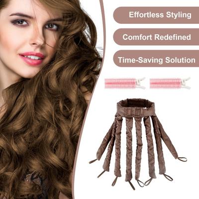 Lockenwickler ohne Hitze mit verstellbarem Riemen für Frauen, die über Nacht schlafen, acht Klauenlocken, Stirnband, Lockenstab, weicher Lockenwickler, faule Mädchen, Lockenwickler für lange Haare