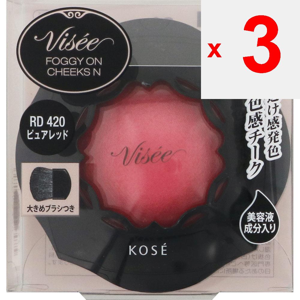 Kose VICE RICHET VICE LICHE Foggy On Cheeks N RD420 Pure Red 5g Skin Makeup Vicerische Apply an Appropriate Amount To the Brush, Check the Amount of C