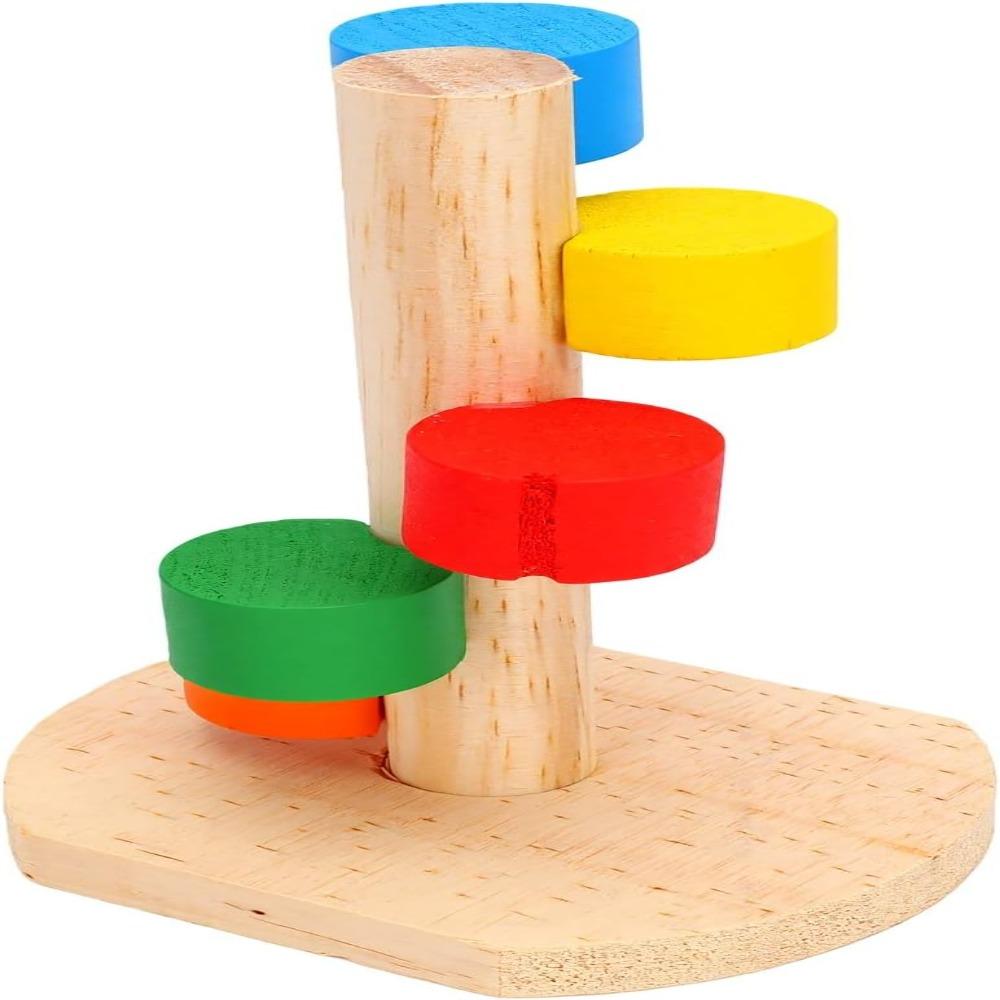 Colorful Small Animal Toy Wood Chew Climbing Toy Cute Pet Climbing Ladder  Cage Enrichment