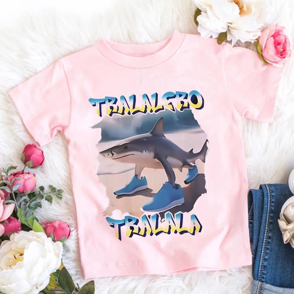 Italská Brainrot Dětské Tričko Tung Tung Tung Sahur Letní Oblečení Vtipné Meme Krátký Rukáv Tričko Kluk Dívka Roztomilé Tričko Dárek