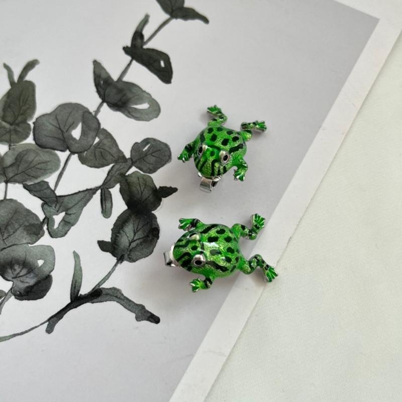 Cute Big Frog Stud-Earring For Women Girls Ear Jewelry Frog Ear Cuff Earrings Party Gifts Haliday Vacation Ornament