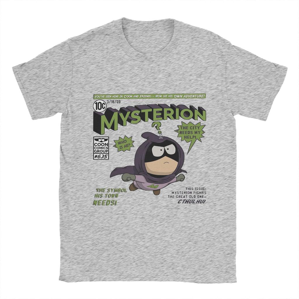 Leisure Souths Parks T-Shirts Men Round Neck 100% Cotton T Shirts Mysterion Short Sleeve Tee Shirt Plus Size Clothes