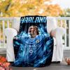 1pc Haaland13 Theme Blanket - Digital Print, Polyester, Cozy for All Seasons, Perfect for Outdoor, and Travel