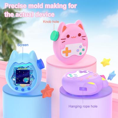 Cute Protective Cover Liquid Silicone Carrying Case Fall Resistant Non-Slip for Tamagotchi Paradise Games Accessories
