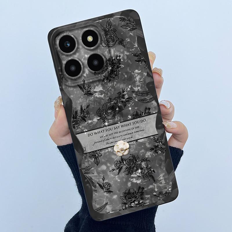 For Honor X6a X6b X6c X6 X6s Case Simplicity flower Soft Silicone Cover For HonorX6a X 6B X6 b Shell Lens Protective Phone Funda