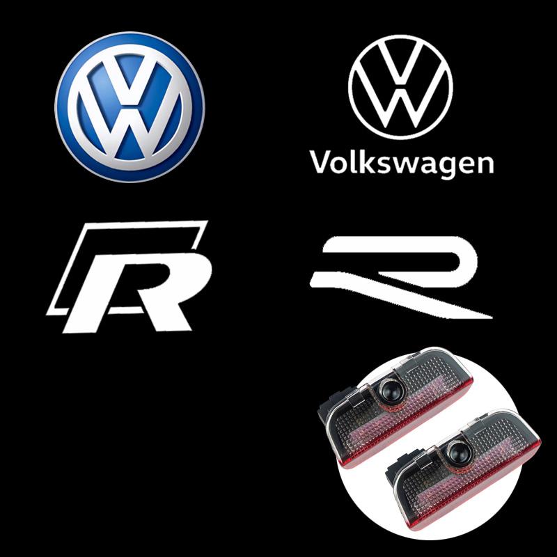 For VolkswagenMK6 For Volkswagen VW R Line GTI Touareg 7P Golf 5 6 7 Jetta MK5 MK7 Passat B6 B7 B8 B9 CC Tiguan LED Car Door Light Projector Lamp