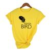 Mama Bird Print Mom Life T Shirt Round Neck Summer Aesthetic Vintage Tops Tumblr Female Clothes