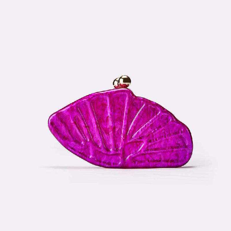 Women's Luxury Crossbody Bag Shell Fan-shaped Acrylic Fashion Wedding Evening Bag Clutch Shell Purse Clutch Shoulder Pearl Bag