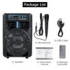 outdoor portable trolley wireless bluetooth speaker 8 inches high power subwoofer square dance KTV with AUX USB FM functio 15W