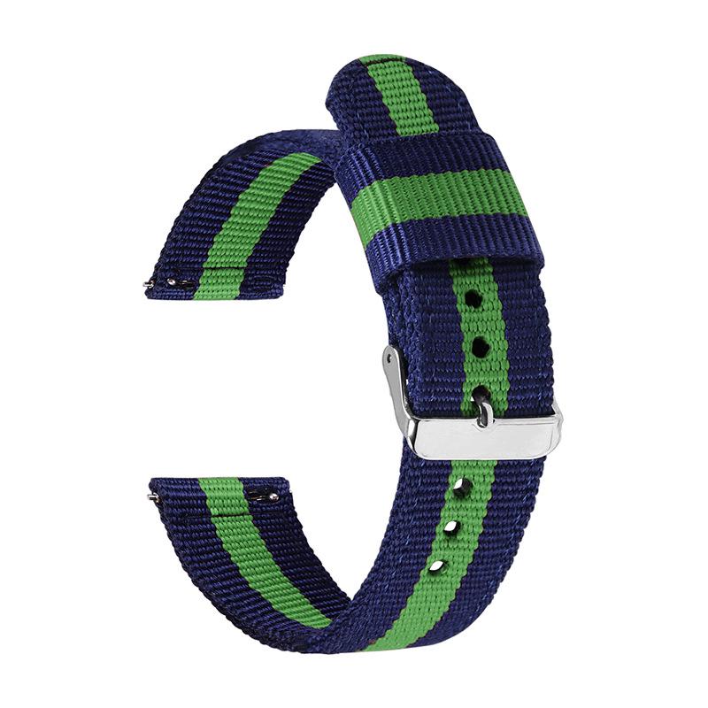 

Универсальный полосатый нейлоновый ремешок для часов из парусины Huawei Samsung с быстросъемным механизмом, 20 мм/22 мм. 20mm