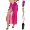 Cover Up Skirt Quick-Drying Beach Wrap Skirt Loose Fit Breathable Anti-UV Swimwear Beachwear Mesh Bikini Cover Up