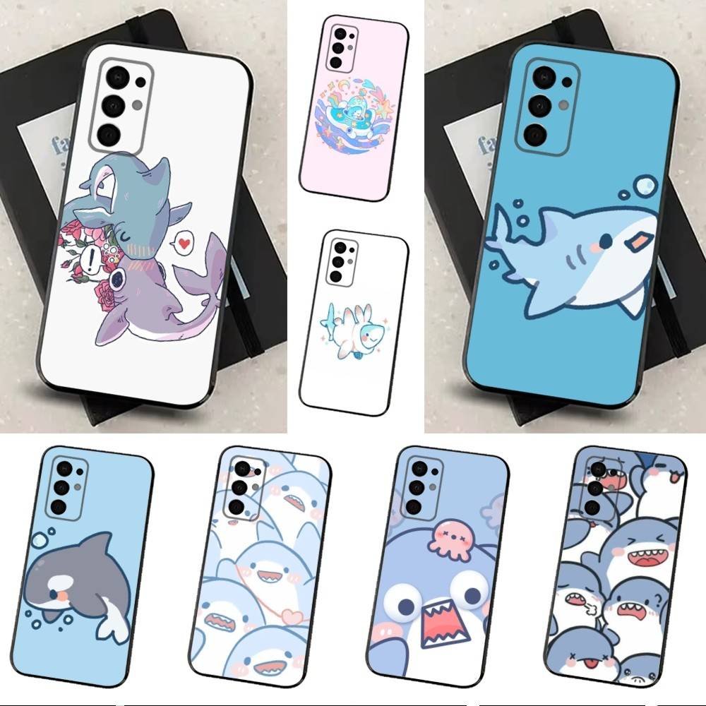 Cute S-Sharks-s Phone Case For Samsung Galaxy A73,31,32,72,41,J7,8,9,53,52,71,22,Note Soft Black Silicone Cover