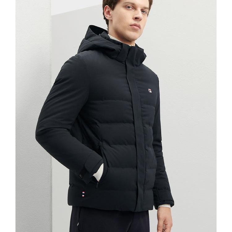 Fila 2023 Winter New Basic Simple Comfortable Casual Warm Down Jacket Men Outerwear Legendary-Blue F11M341904F-NV