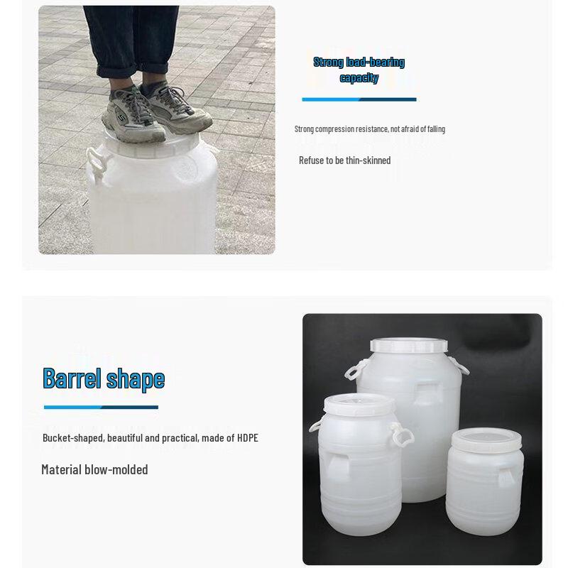 ZISIZ Food-Grade Thickened Plastic Bucket