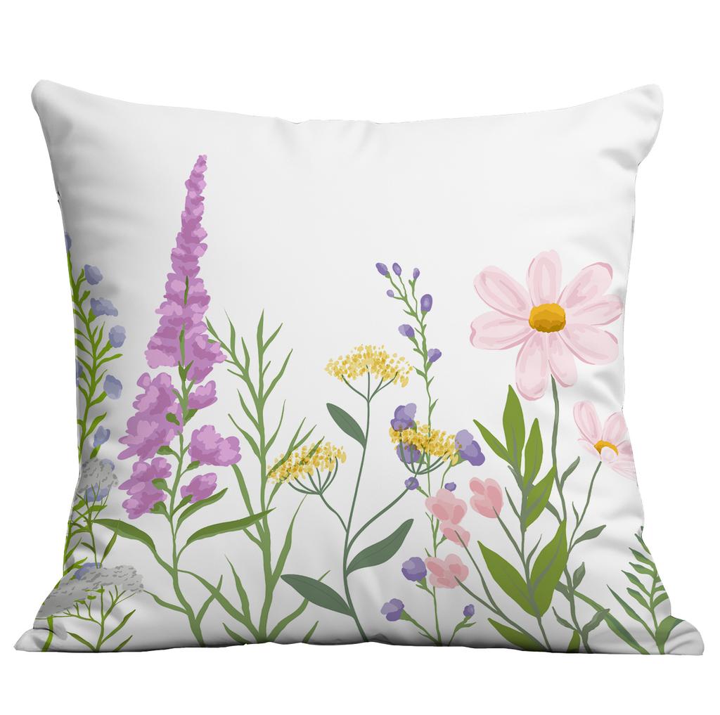 Spring And Summer Floral Print Pillow Cover Home Sofa Cushion Pillow Cover Premium Durable Quality Useful Practical