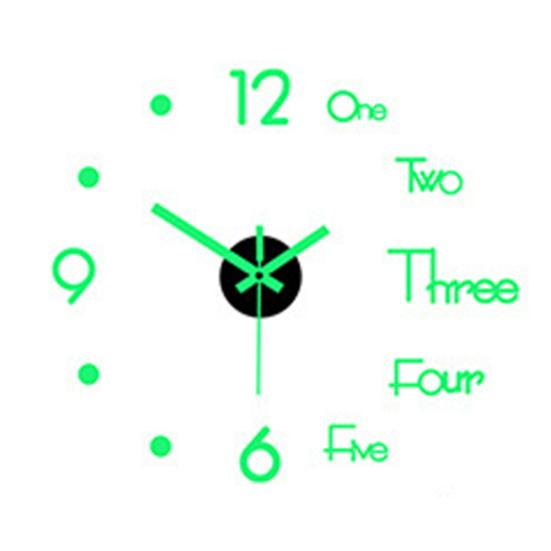 3D DIY Wall Clock Simple Installation Battery-Powered Quiet Modern Nordic Wall Clock for Living Room Bedroom
