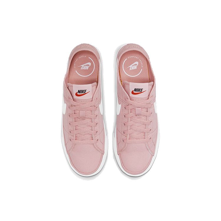 Nike  Court Legacy Canvas Pink Glaze Women Sneakers Black Team-Orange White CZ0294-601
