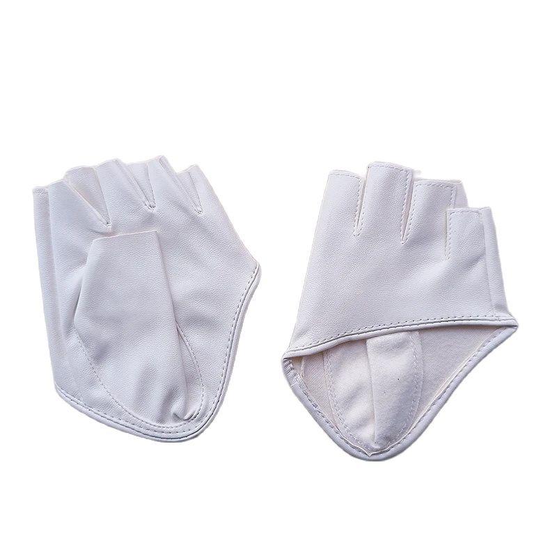 

Pu Leather Fingerless Glove For Goth Punk Rock Lolita Harajuku Stage Performance Party Women Lolita Cosplay Half Finger Gloves One Size