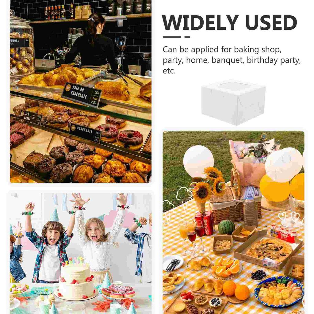 Biscuit Box Bakery Boxes Cake Transport Container Kraft Paper Small Pastry Cupcake Stand