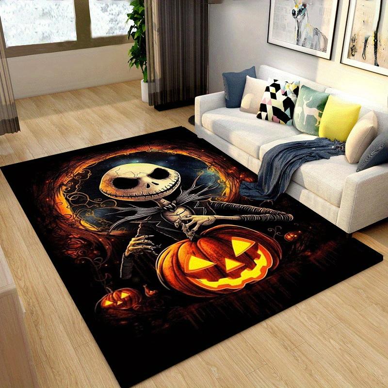 1pc The Nightmare Before Christmas Pattern Area Rug Soft Flannel Floor Mat for Living Room,Office,Bedroom and Carpet