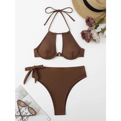 Push-Up Bügel Gepolsterte Bademode Damen High Waist Bikini Mujer Banador Badpak Dames Maio Biquinis Maillot Femme
