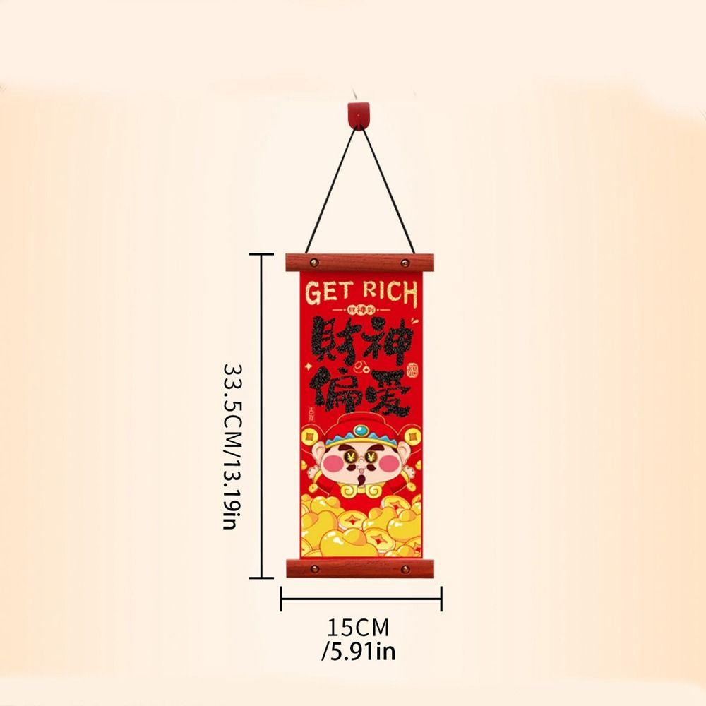 Chinese Style 2025 Snake Year Wall Hanging Spring Festival Couplet  New Year Scene Decoration