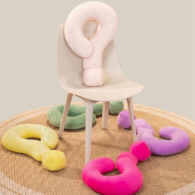 Question Mark Pillow U-shaped Pillow Question Mark Pillow Plush Toy Question Mark Headrest Birthday Gift